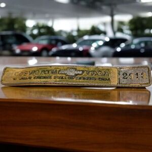 One Of A Kind Cosworth Vega Dash Plaque Car Number 2010